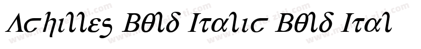 Achilles Bold Italic Bold Italic字体转换